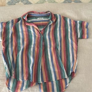 Madewell striped poplin shirt